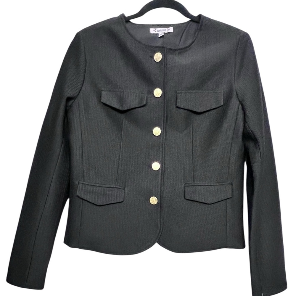 Nanette Lepore Black Textured Blazer Jacket – Size M, NWT